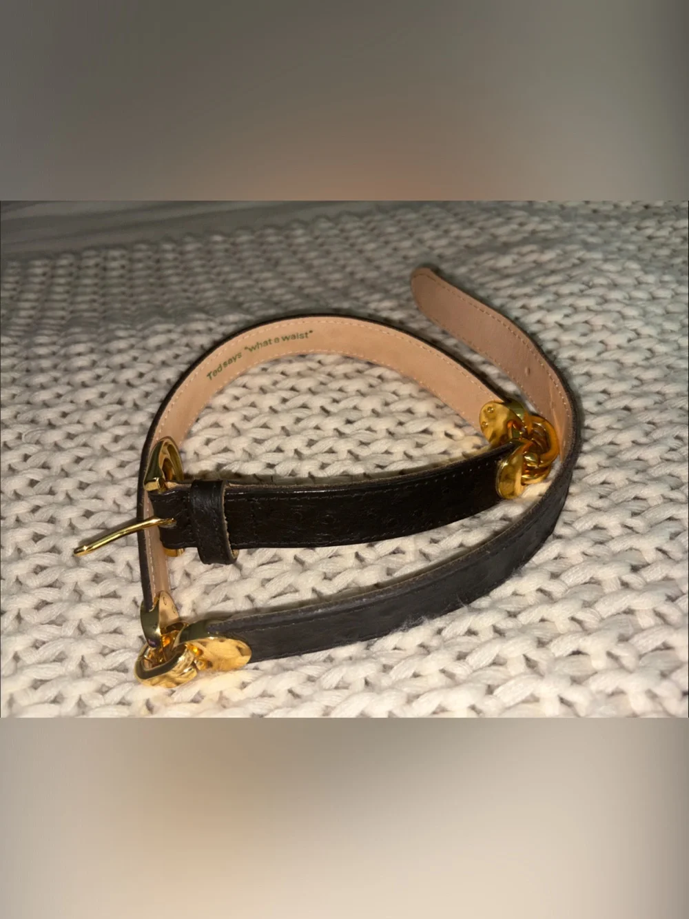 Vintage Ted Baker Gold Hardware Women's Belt